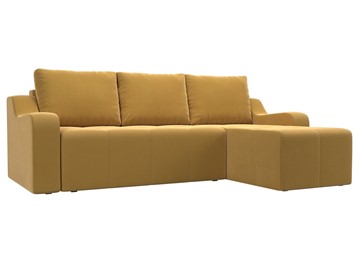 Угловой раскладной диван Элида, Желтый (микровельвет) в Новом Уренгое