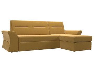 Угловой раскладной диван Клайд, Желтый (микровельвет) в Салехарде