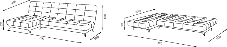 Угловой диван с оттоманкой Корсика (Боннель) в Губкинском - изображение 5