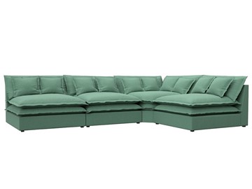 Угловой диван Лига-040, Амур зеленый (рогожка) в Тарко-Сале