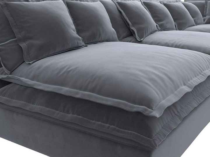 Угловой диван Лига-040, Серый (велюр) в Лабытнанги - изображение 3