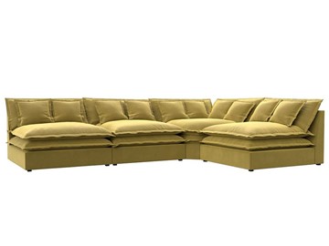 Угловой диван Лига-040, Желтый (микровельвет) в Надыме