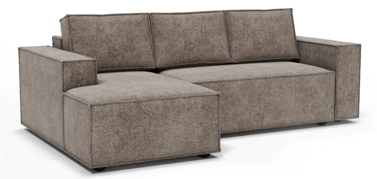 Угловой диван с оттоманкой Лофт 263х159х93 (Ремни/Тик-так) в Салехарде - изображение 1