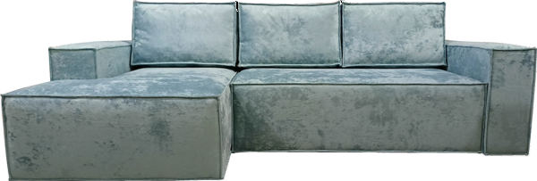 Угловой диван с оттоманкой Лофт 263х159х93 (Ремни/Тик-так) в Салехарде - изображение 3