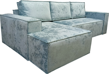 Угловой диван с оттоманкой Лофт 263х159х93 (Ремни/Тик-так) в Салехарде - предосмотр 4
