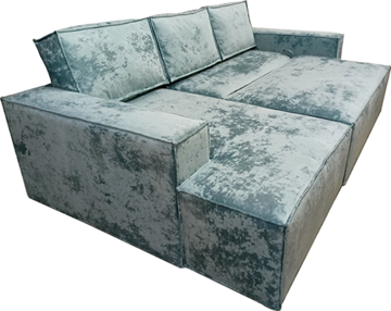 Угловой диван с оттоманкой Лофт 263х159х93 (Ремни/Тик-так) в Салехарде - предосмотр 5