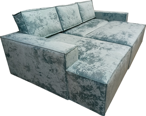 Угловой диван с оттоманкой Лофт 263х159х93 (Ремни/Тик-так) в Лабытнанги - изображение 5