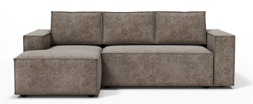 Угловой диван с оттоманкой Лофт 263х159х93 (Ремни/Тик-так) в Салехарде - предосмотр