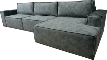 Угловой диван с оттоманкой Лофт 357х159х93 (НПБ/Тик-так) в Салехарде - предосмотр 4