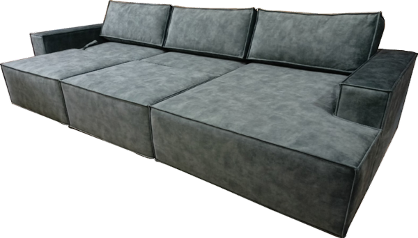 Угловой диван с оттоманкой Лофт 357х159х93 (НПБ/Еврокнижка) в Салехарде - изображение 5