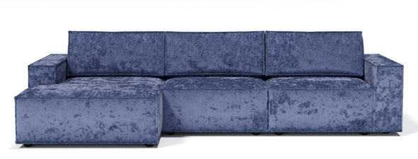 Угловой диван с оттоманкой Лофт 357х159х93 (НПБ/Еврокнижка) в Салехарде - изображение