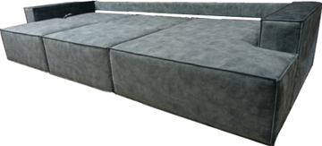 Угловой диван с оттоманкой Лофт 357х159х93 (НПБ/Еврокнижка) в Салехарде - предосмотр 6