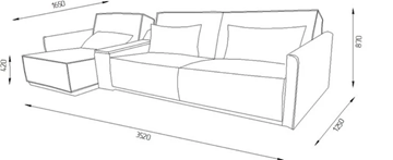 Угловой диван Лофт (НПБ) в Салехарде - предосмотр 3