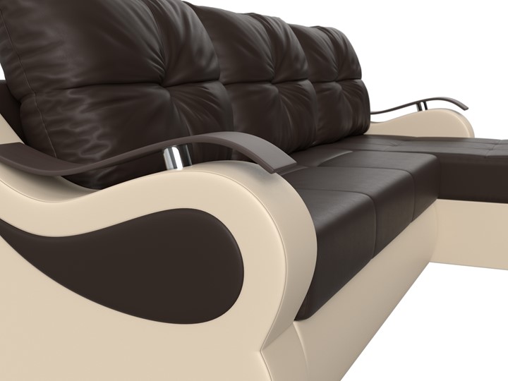 Угловой диван Меркурий, Коричневый/бежевый (экокожа) в Лабытнанги - изображение 3