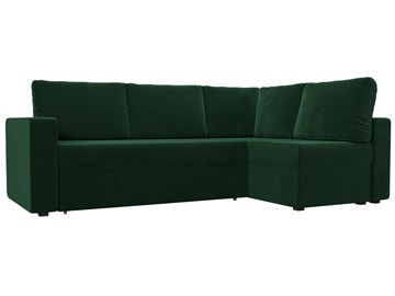Угловой диван для гостиной Оливер, Зеленый (велюр) в Новом Уренгое