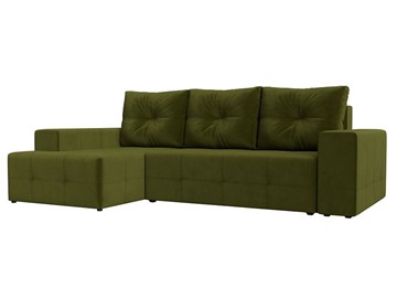 Угловой раскладной диван Перри, Зеленый (микровельвет) в Салехарде