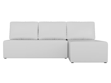 Угловой раскладной диван Поло, Белый (экокожа) в Салехарде - предосмотр 1