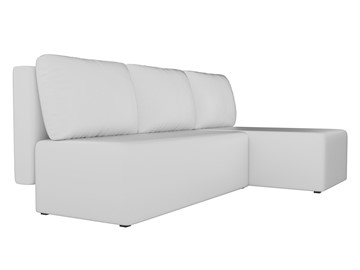 Угловой раскладной диван Поло, Белый (экокожа) в Салехарде - предосмотр 2