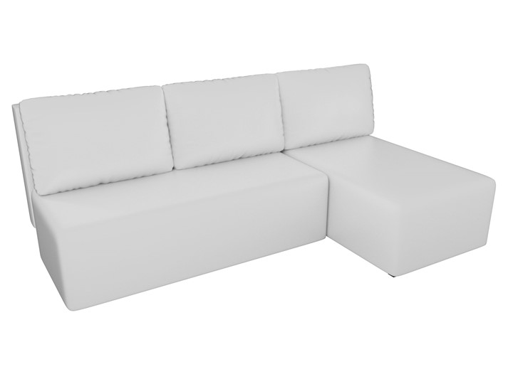 Угловой раскладной диван Поло, Белый (экокожа) в Салехарде - изображение 3