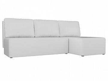 Угловой раскладной диван Поло, Белый (экокожа) в Губкинском