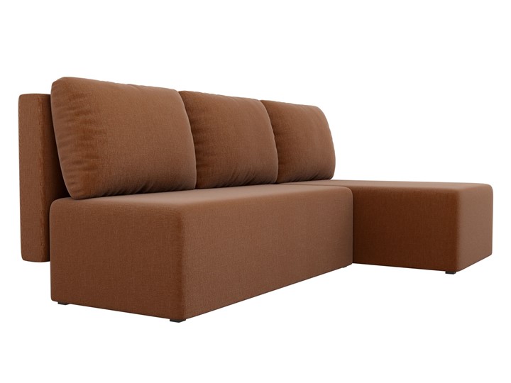 Угловой раскладной диван Поло, Коричневый (рогожка) в Губкинском - изображение 2