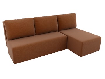 Угловой раскладной диван Поло, Коричневый (рогожка) в Салехарде - предосмотр 3