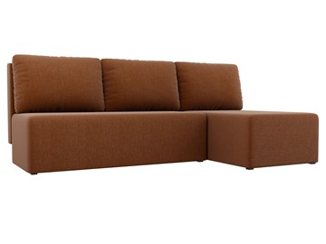 Угловой раскладной диван Поло, Коричневый (рогожка) в Губкинском