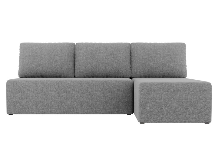 Угловой раскладной диван Поло, Серый (рогожка) в Ноябрьске - изображение 1