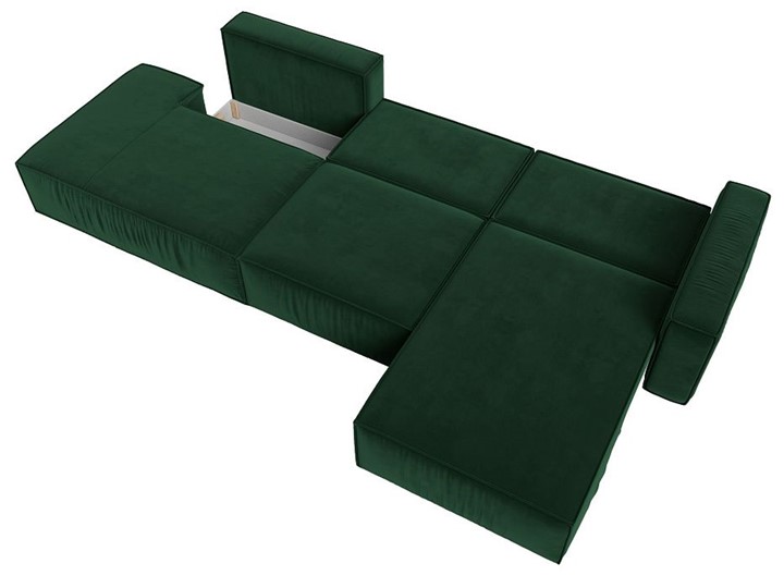 Угловой раскладной диван Прага Модерн лонг, Зеленый (Велюр) в Салехарде - изображение 2