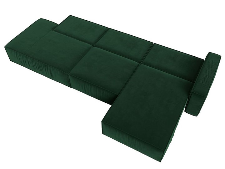 Угловой раскладной диван Прага Модерн лонг, Зеленый (Велюр) в Салехарде - изображение 3