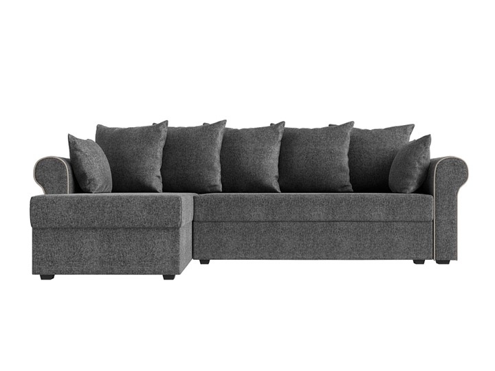 Угловой раскладной диван Рейн, Серый/Бежевый (рогожка) в Салехарде - изображение 1
