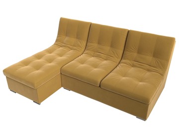 Угловой диван Релакс, желтый (микровельвет) в Салехарде - предосмотр 1