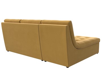 Угловой диван Релакс, желтый (микровельвет) в Салехарде - предосмотр 2
