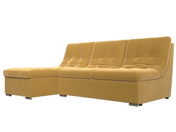 Угловой диван Релакс, желтый (микровельвет) в Лабытнанги