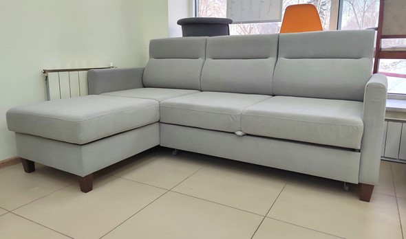 Угловой диван Марсель Luma 13 серый велюр в Муравленко - изображение