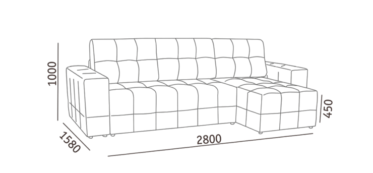 Угловой диван с оттоманкой Реал ДУ в Губкинском - изображение 5
