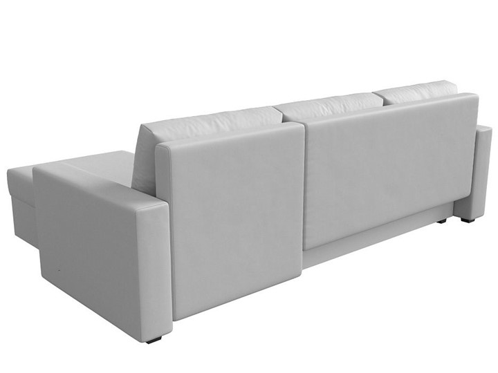 Угловой диван с оттоманкой Траумберг Лайт, Белый (Экокожа) в Салехарде - изображение 4