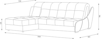 Угловой диван Токио (НПБ) в Салехарде - предосмотр 1