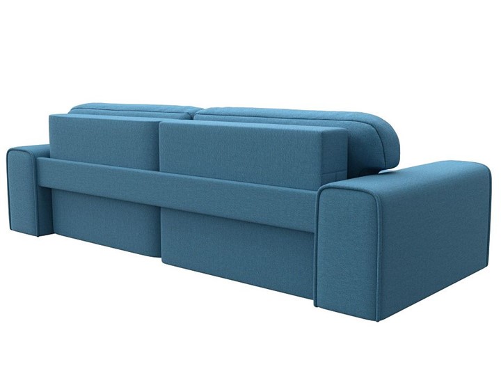 Угловой диван с оттоманкой Лига-029, Амур голубой (Рогожка) в Лабытнанги - изображение 3
