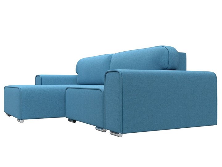Угловой диван с оттоманкой Лига-029, Амур голубой (Рогожка) в Лабытнанги - изображение 6