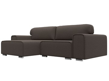 Угловой диван с оттоманкой Лига-029, Амур коричневый (Рогожка) в Новом Уренгое