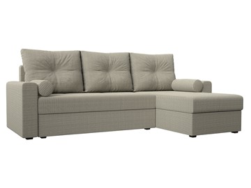 Угловой диван с оттоманкой Верона Лайт, Корфу 02 (рогожка) в Салехарде