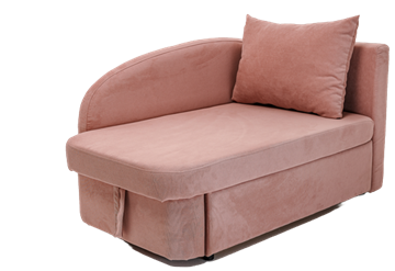 Мягкий диван правый Тедди розовый в Ноябрьске