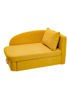 Мягкий диван правый Тедди желтый в Надыме