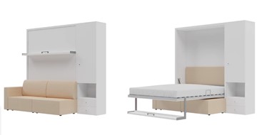 Диван Кровать-трансформер Smart (КД 1400+ШП), шкаф правый, левый подлокотник в Салехарде