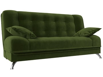 Прямой диван Анна, Зеленый (микровельвет) в Салехарде