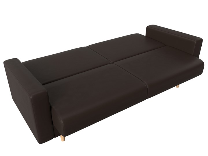 Прямой диван Бонн, Коричневый (экокожа) в Салехарде - изображение 1