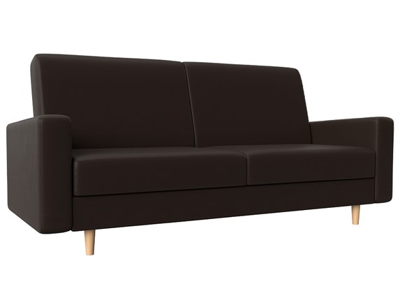 Прямой диван Бонн, Коричневый (экокожа) в Салехарде - изображение