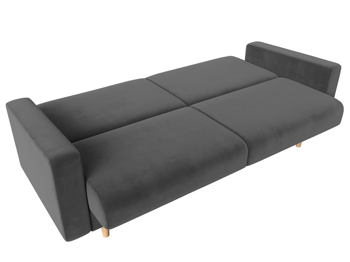 Прямой диван Бонн, Серый (велюр) в Салехарде - изображение 1