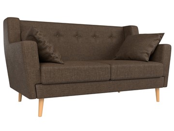 Прямой диван Брайтон 2, Коричневый (рогожка) в Надыме